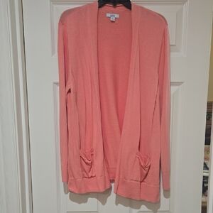 Croft & Barrow Peach Open Cardigan